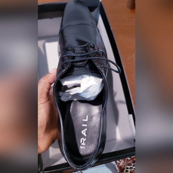 New in Box The Rail Men’s Oxford Derby Dress Shoe Size 47 - Picture 7 of 10